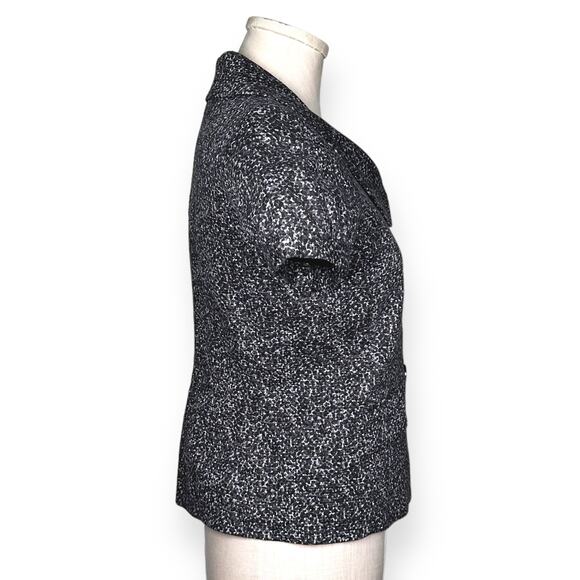 THEORY Rarias Tweedy Blazer Top Short Sleeve Jacket Gray Career Office Work 6 - Picture 4 of 12